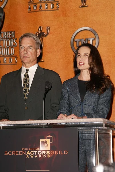 Mark Harmon e Andie MacDowell — Fotografia de Stock