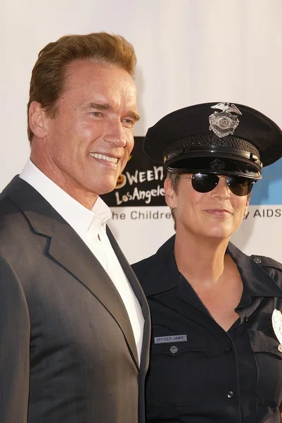 Arnold Schwarzenegger y Jamie Lee Curtis — Foto de Stock