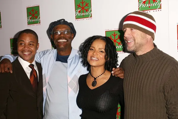 Cuba gooding Jr, samuel l. jackson, victoria rowell och bruce willis — Stockfoto