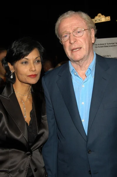 Michael Caine and wife Shakira — Stock Photo, Image