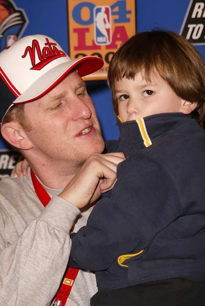 Michael Rapaport e filho Julian — Fotografia de Stock