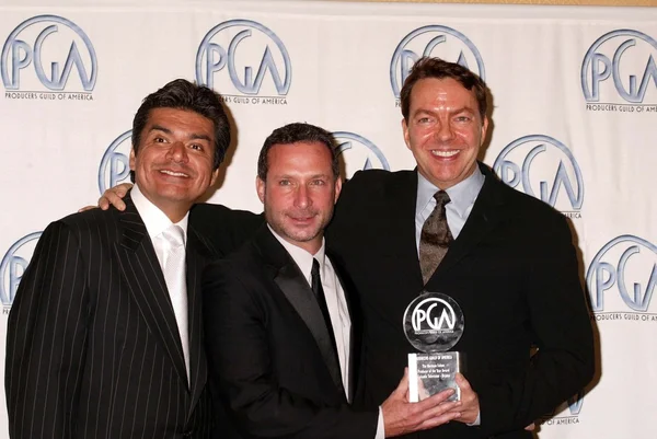 George Lopez, Alan Poul and Alan Ball — Stock Photo, Image