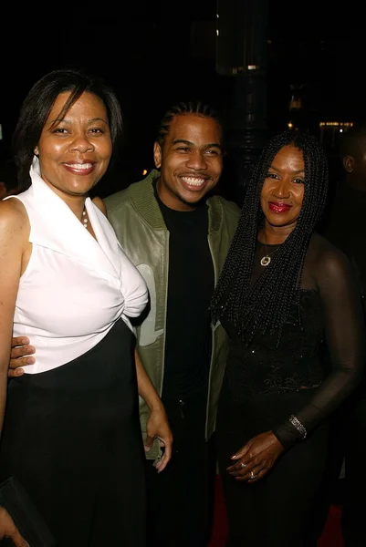 Omar gooding met moeder shirley en zus april — Stockfoto