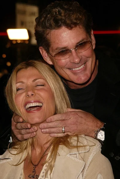 David hasselhoff och hustru pamela — Stockfoto