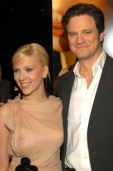 Scarlett johansson i colin firth — Zdjęcie stockowe