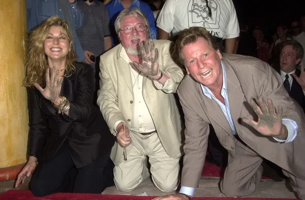 Tatum o'neal, ryan o'neal och laszlo kovacs — Stockfoto