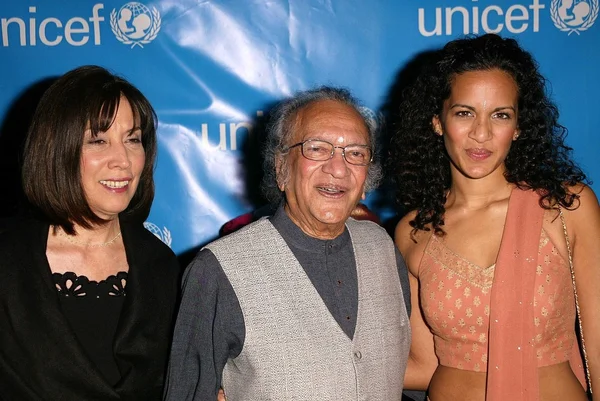 Olivia harrison, ravi shankar und anoushka shankar — Stockfoto