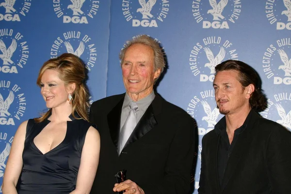 Laura linney, clint eastwood en sean penn — Stockfoto