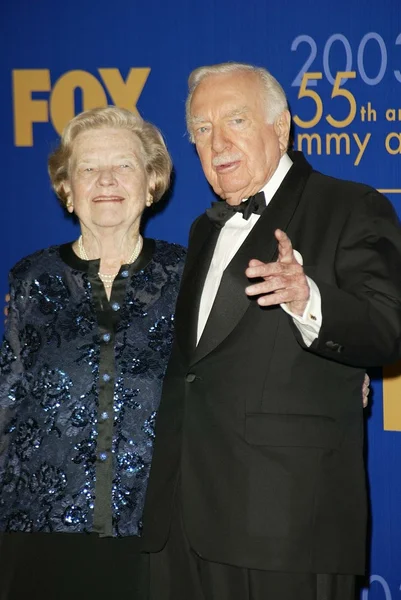 Walter cronkite und frau — Stockfoto