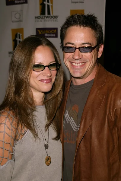 Robert downey jr. i susan levin — Zdjęcie stockowe