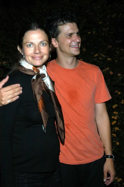 Justine Bateman e John Lehr — Fotografia de Stock