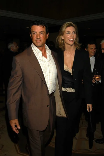 Sylvester Stallone and wife Jennifer Flavin — Stock Photo, Image