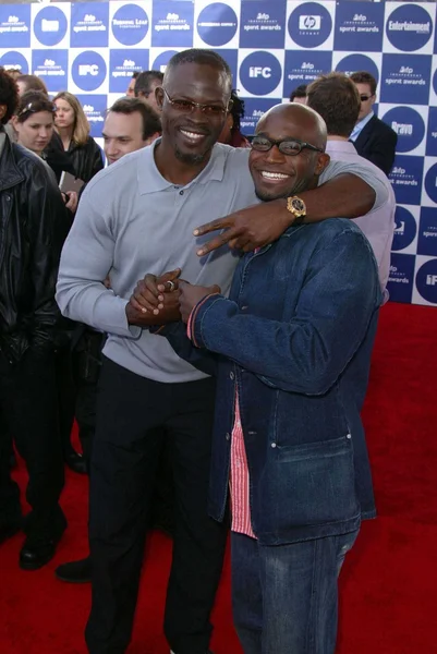 Djimon hounsou en taye diggs — Stockfoto