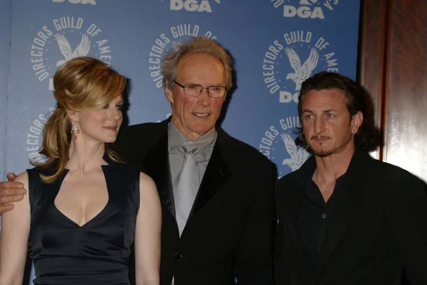 Laura Linney, Clint Eastwood e Sean Penn — Foto Stock