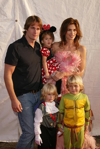 Cindy Crawford, Rande Garber y su familia — Foto de Stock