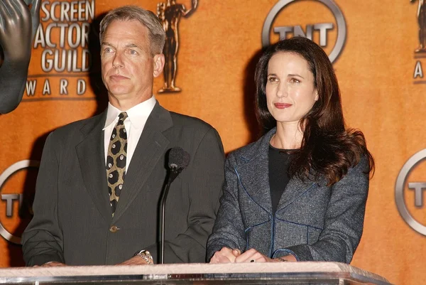 Mark harmon i andie macdowell — Zdjęcie stockowe