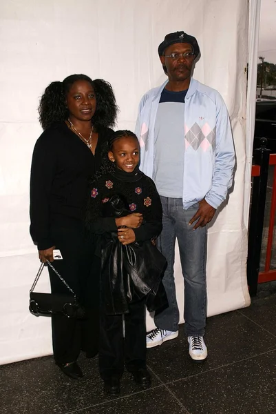 Samuel l. jackson en familie — Stockfoto