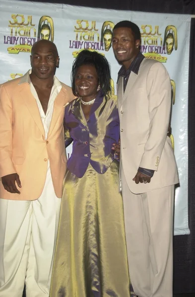 Mike Tyson, Angela Spivey e Brian McKnight — Foto Stock