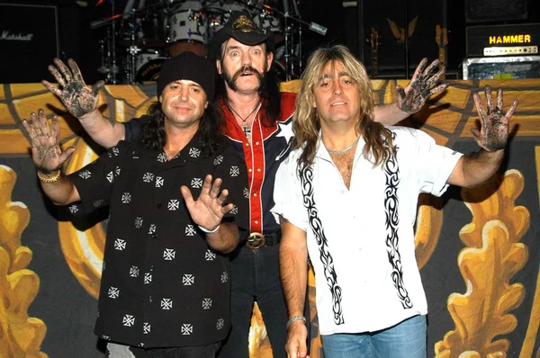 Philip Campbell, Lemmy Kilmister y Mikkey Dee de Motorhead — Foto de Stock