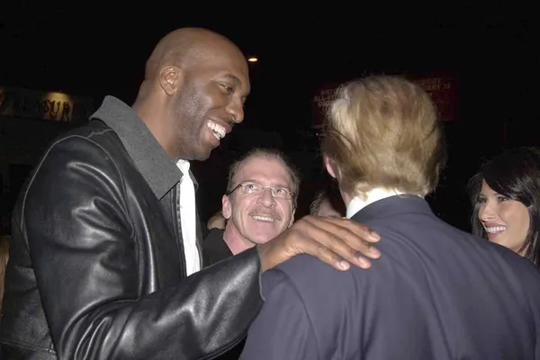 John Salley, Pat O'Brien, Donald Trump and Melania Knauss — Stock Photo, Image