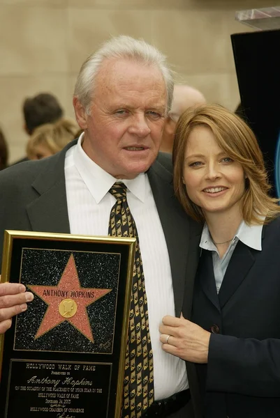 Anthony hopkins och jodie främja — Stockfoto