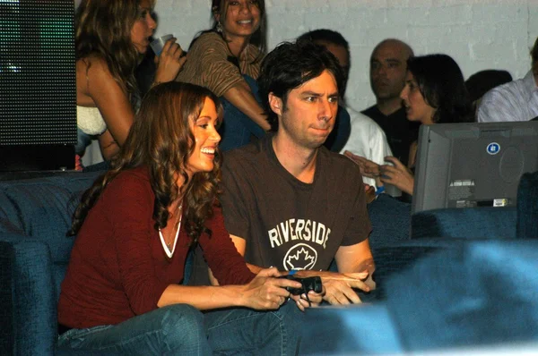 Shannon elizabeth och zach braff — Stockfoto