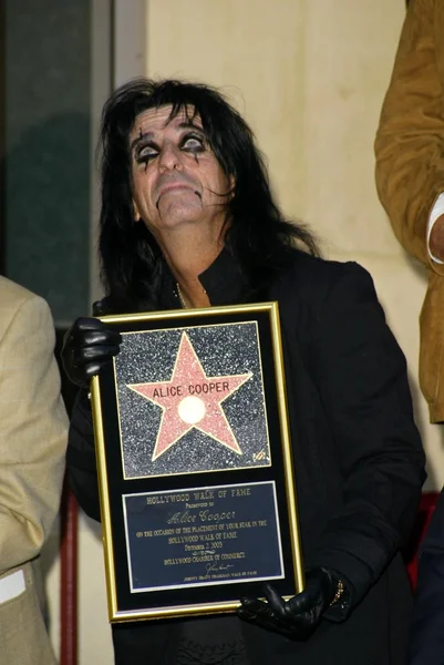 Alice Cooper Star sulla Hollywood Walk of Fame — Foto Stock