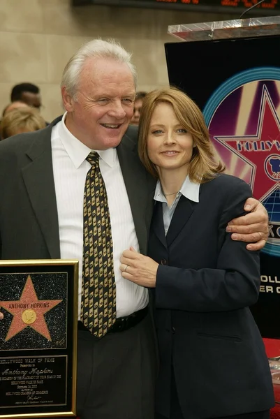 Anthony Hopkins and Jodie Foster — Stock Photo, Image