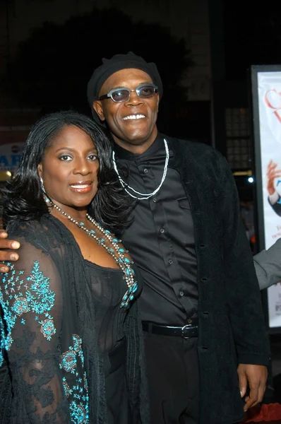 Samuel L. Jackson and wife LaTanya Richardson — Stock Photo, Image