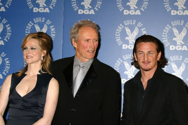 Laura linney, clint eastwood ve sean penn — Stok fotoğraf