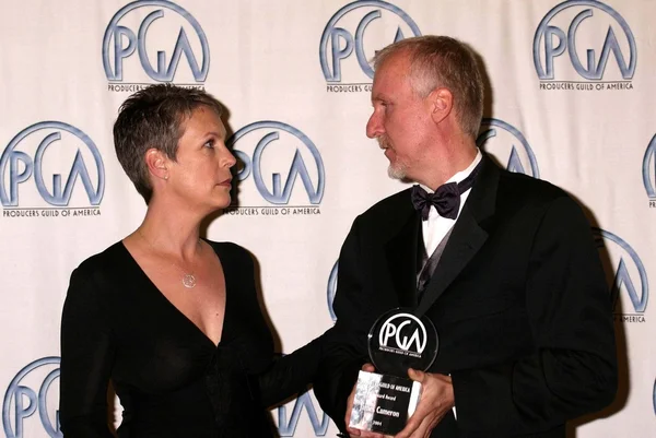 Jamie Lee Curtis e James Cameron — Foto Stock