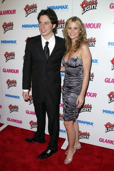 Zach braff en bonnie somerville — Stockfoto