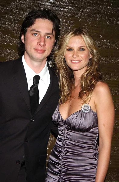 Zach braff ve bonnie Sommerville'e — Stok fotoğraf