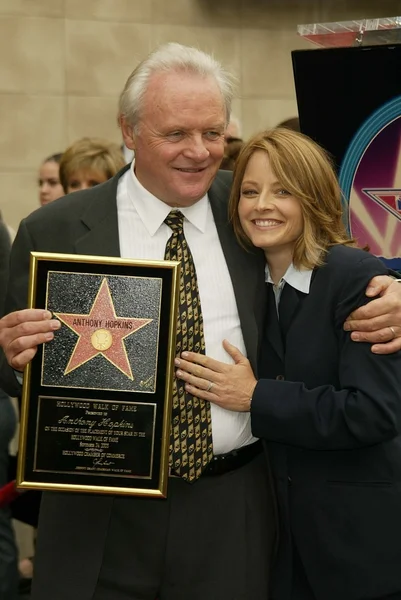 Anthony hopkins och jodie främja — Stockfoto