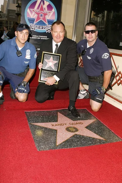 Randy Quaid and Policemen — Stock Photo, Image