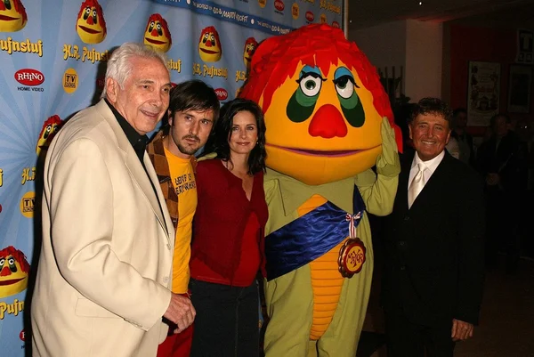 Marty Krofft, David Arquette, Courteney Cox and Sid Krofft — Stock Photo, Image