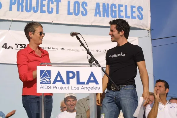 Jamie lee curtis och hal gnistor — Stockfoto