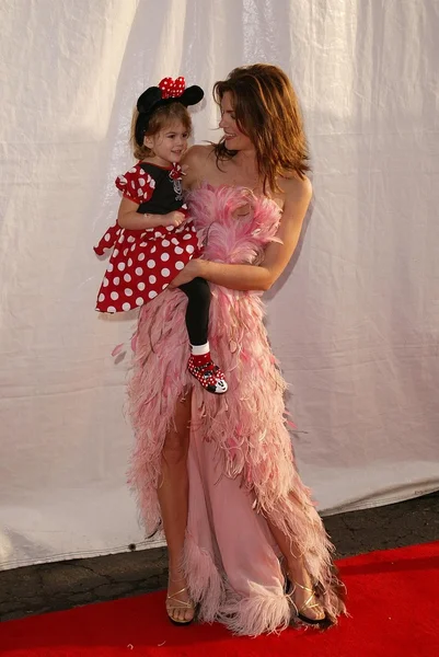 Cindy Crawford with daughter Kaia Jordan — Stock Photo, Image