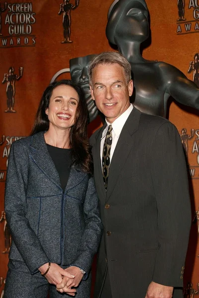 Mark Harmon and Andie MacDowell — Stock Photo, Image