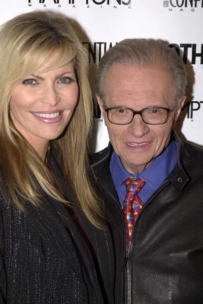 Larry King and wife Shawn Southwick — Stock Photo, Image