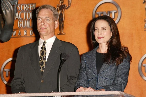 Mark harmon och andie macdowell — Stockfoto