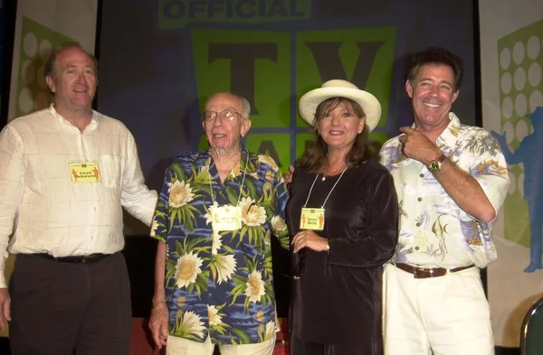 Lloyd Schwartz, Sherwood Schwartz, Dawn Wells e Barry Williams — Fotografia de Stock