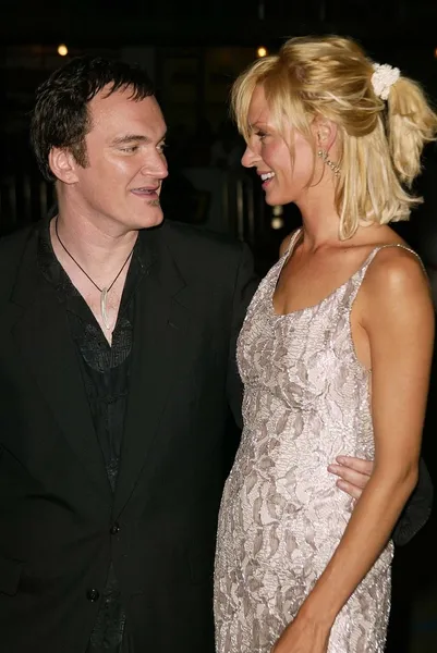 Quentin Tarantino and Uma Thurman — Stock Photo, Image