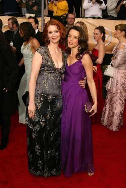 Kristin Davis and Cynthia Nixon — Stock Photo, Image