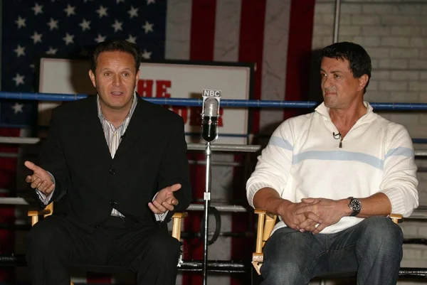 Mark burnett och sylvester stallone — Stockfoto