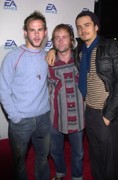 Dominic monaghan, billy boyd och orlando bloom — Stockfoto