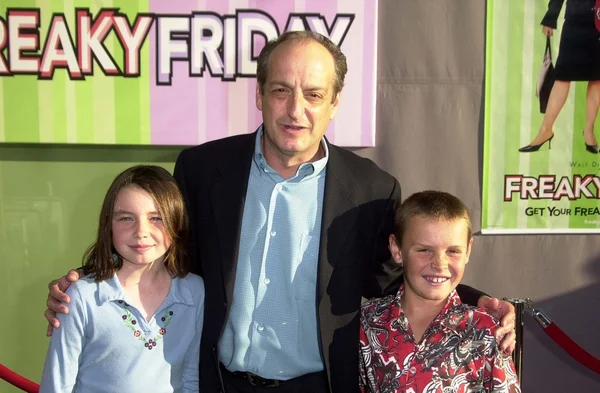 David Paymer, daughter Emily and friend Daniel — Stock Photo, Image