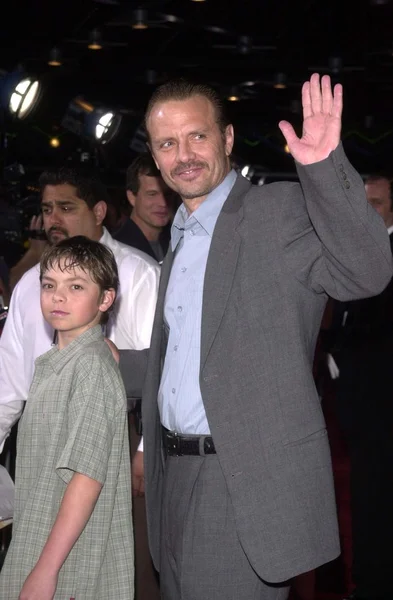 Michael Biehn e seu filho Caelan — Fotografia de Stock
