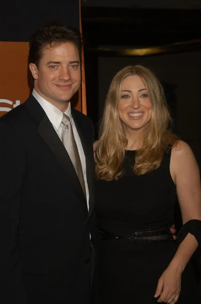 Brendan fraser en vrouw afton — Stockfoto