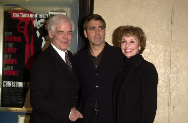 Nick Clooney, oğlu george clooney ve üvey annesi — Stok fotoğraf